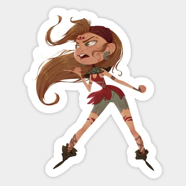 Mad Warrior Sticker by Jéssica Ribeiro